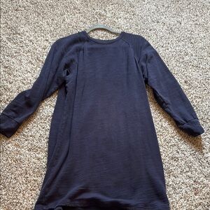 J Crew Navy Fleece Sweatshirt Dress
